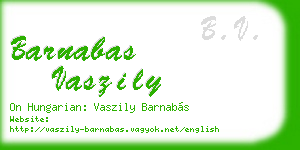 barnabas vaszily business card
